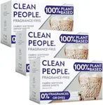 The Clean People Fabric Softener Sheets - Dryer Sheets - Softens & Removes Static Cling - Vegan Laundry Softener, Essential Oils - Fragrance Free 360 Pack