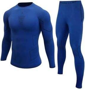 Pioneer Camp Thermal Underwear for Men Long Johns Quick Drying Top and Bottom Set Warm Base Layer Mens Cold Weather Skiing Navy