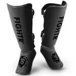FIGHTR® Shin Guards - with a and Ideal Padding | Thick shin Protection for Kicks in Kickboxing, MMA, Muay Thai and Other Martial Arts