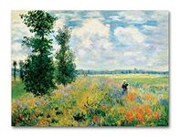 Tamatina Claud Monet Art Canvas Paintings | The Poppy Field Near Argenteuil | Impressionism Art | Famous Art Paintings for Home décor|Size - 24X18 Inches.t432