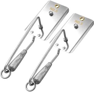 Leinuosen 2 Pcs Fishing Planer with Stainless Steel Heavy-Duty Trolling Planer Boards for Fishing Downrigger Freshwater Saltwater Wahoo Tuna Outdoor (Sliver,9.4 oz)