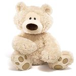 GUND - 6055561 Philbin Bear Plush Toy 45.5 cm, Beige, 1 Year Old