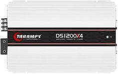 Taramps DS 1200x4 Multichannel Amplifier 1200 Watts RMS 2 Ohms Car Audio Amplifier FULL RANGE 4 Channels Low Pass Subsonic Filter Bass Boost, Class D White Amplifier Power Control System Car Show