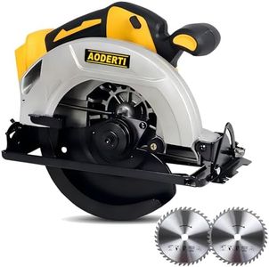 Cordless Circular Saw for DEWALT 20V MAX Battery, 7-1/4 Inch Brushless Power Circular Saws, 0-50 Degree Bevel Capability, Lightweight with 2 Blades for Woodworking, Stone & Plastic, Bare Tool Only