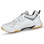 Prokick Mens Power Plus Non Marking Badminton Shoes, Lightweight & Durable Badminton Shoes, Also Perfect For Squash, Table Tennis, Volleyball, Basketball & Indoor Sports, White - 8 Uk