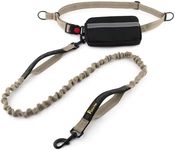 Plutus Pet Hands Free Dog Lead, Soft Padded Dual Handle Retractable Bungee Lead with Reflective Stitches, Adjustable Wasit Lead for Dog Walking Running Jogging, for Medium Large Dogs