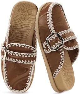 COFACE Clogs for Women Ladies Mules Sandals Shoes Cushioned Comfortable Comfy Arch Support 2025 Summer Slip On Orthopedic Orthotic Plantar Fasciitis Closed Toe Casual Walking BeigeKhaki Size 10