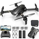 4DRC V4 Drone with 1080P HD Camera for Adults and Kids, Foldable Quadcopter with Wide Angle FPV Live Video, Trajectory Flight, App Control,Optical Flow, Altitude Hold and 2 Modular Batteries