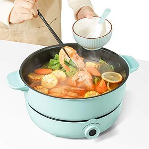 Hot Pot Electric with Induction Cooker Non-Stick Electric Skillet,Electric Pot for Cooking Burner with Shabu Shabu Pot Enjoy Chinese Hot Pot with Family and Friends 5.3QT Multi-Cooke