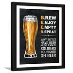 Chaka Chaundh - Alcohol Quotes Frames - Bar Quotes with Frames - Beer Quotes Wall Frames - Bar Quotes for Poster Decor - (13.6 X 10.6 Inches) (Beer - Soldier - Black)