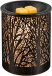 MASEN Art Metal Wax Melt Warmer, Electric Fragrance Candle Warmer for Warming Scented Candles,Wax Melts - Spa, Aromatherapy (Tree Pattern)