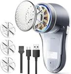 POPCHOSE Fabric Shaver, Lint Remover for Clothes, Electric Lint Shaver with 6-leaf Blades, Sweater Shavers to Remove Pilling for Clothing, Couch, Furniture, Fuzz, Lint Ball, Pillings, USB Rechargeable