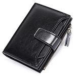 FALAN MULE Small Wallet for Women Genuine Leather Bifold Compact RFID Blocking Small Womens Wallet