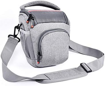 FOSOTO Compact DSLR Camera Bag Shoulder Crossbody Case Compatible for Canon EOS Rebel T6 T7 T8i T100 SL3 XTi 4000D 2000D Nikon D5600 D3400 D3500 Pentax K-70 Olympus E-M10 SLR with Waterproof Rain Cover