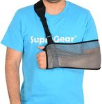 supregear Mesh Arm Sling, Adjustable Lightweight Comfortable Shoulder Arm Immobilizer Sling Breathable Right Left Shoulder Stabilizer Support for Injured Arm Elbow Wrist Hand (Dark Grey)
