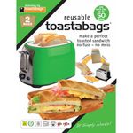 AMK® Toastabags Toaster Bags 2 Pack Toastie Sandwich Toast Pockets No Fuss Or Mess Reusable Toastbags Toasty