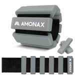 Amonax Adjustable Ankle and Wrist Weights Set, Fitness Leg Weights for Women Men, 1lb/2lb Pair for Strength Training, Pilates Weights Running Swimming Weights, Hand Arm Weights for Yoga, Dance