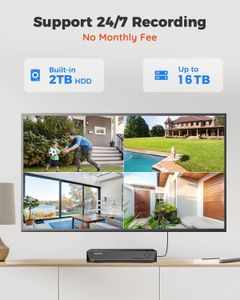 Reolink 4K NVR Security System, 8-Channel, 2TB, 4 Cameras