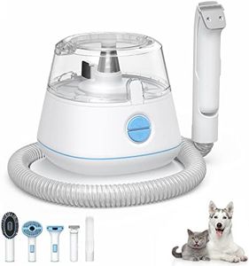 AsyPets 5-in-1 Pet Vacuum Kit for Shedding Grooming & Vacuum Suction 99% Pet Hair, Professional Low Noise Dog Grooming Vacuum with 3 Mode Powerful Suction, 5 Tools Pet Grooming Kit for Dog, Cat