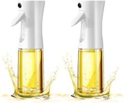 Oil Spray Bottle, Proxima Direct 2PCS 200ml Olive Oil Sprayer Mister for Cooking Refillable Food Grade Sprayer Bottles for Air Fryer, Salad, Baking, Grilling, Frying in Kitchen (White)