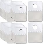 Hang Tabs Round Hole, Self Adhesive Hang Tags for Retail 100Pcs Plastic Heavy Duty Display Hang Tags Stickers Clear Hang Tabs Tags Hook for Store Retail Display 1.5x1.02 Inch (100PCS Clear)