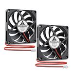 GDSTIME 80mm Fan 8CM PC Fan 80 x 10mm 12V Computer Fan DC 12V Case Fan 2500 RPM Axial Cooling Fan 2Pcs For Game Console Router Cabinet DVR Exhaust Ventilation Fan Replacement