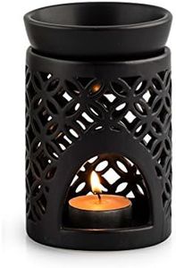 pajoma Nimo Black Ceramic Oil Burner 12 x 12 x 12.5 cm