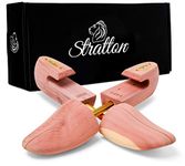 STRATTON MEN’S ADJUSTABLE SPLIT TOE CEDAR SHOE TREE | 2-PACK | GROWN IN USA | GREAT GIFT FOR MEN, Cedar, Small / 6.5 - 8 US