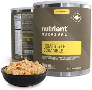 Nutrient Survival MRE Homestyle Scramble Eggs, Ready to Eat Meals (10 Servings) Freeze Dried Prepper Supplies & Emergency Food Supply, 40 Essential Nutrients, Shelf Stable Up to 25 Years, One Can