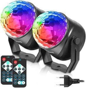 FIMEI Boule Disco 2 Pack, Lumière Soirée Lampe de Scène Éclairage de Discothèque Projecteur Effet Spot Stade Télécommande pour Fête, Soirée, Bar, Anniversaire, Club, DJ Disco, Cadeau, Enfants