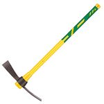 Cutter Mattock, 36" Heavy Duty Pick Axe with Forged Heat Treated Steel Blades Hoe for Weeding, Prying and Chopping, Digging Tool with Fiberglass Handle (Yellow)