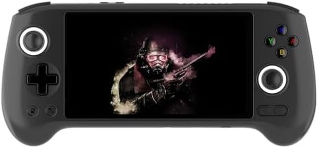 RG556 Retro Console di gioco portatile 5.4 pollici Touch AMOLED Schermo Unisoc T820 Android 13 OS pre-installazione Giochi 8GB LPDDR4X Built-in 128G+256G SD Card WiFi Videogiochi Player (Nero)