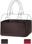 DGAZ Silk Purse Organizer Insert Fits LV Speedy 16/20/25/30/35/45 bags，Silky Smooth Bag Organizer，Luxury Handbag & Tote Shaper（Global Brown，New nano 16）