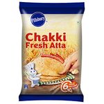 Red Rickshaw Pillsbury Chakki Atta 10 Kg | 100% Whole Wheat | Full of Fibre | Make Rotis & Chappatis | Traditional Indian Flour | Nutritious | Vegetarian | 10 KG Bag