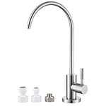 MIAOHUI Reverse Osmosis Faucet, Drinking Water Faucet Fits Most Water Filtration Systems, Modern RO Faucet Kitchen Filtered Water Faucet, Non-Air Gap, Lead-Free, Stainless Steel (Brushed Nickel)