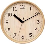Hiopeak 10 Inch Wall Clock Silent, Non-Ticking Decorative Rustic Analog Quartz Wall Clock Battery Operated for Bedroom Living Room Kitchen Farmhouse Office School (Graining)