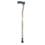 Vissco Venante L Shape Walking Stick, With Adjustable Height, Lightweight Walking Stick (Gold)