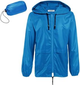 COOFANDY Men's Cycling Rain Jacket with Hood Waterproof Foldable Pouch