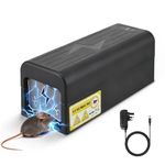 Electronic Rat Traps That Kills Instantly, Humane Electric Mouse Trap for Indoor, Highly Effective Automatic Rodent Killer, Professional Heavy Duty Reusable Pest Control Trap for Kitchen Garage Attic