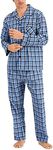 Hanes Mens, Blue Green Plaid, XX-Large