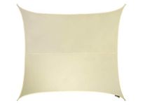 Kookaburra Waterproof Garden Sun Shade Sail Canopy in Ivory 98% UV Block (3.6m Square)