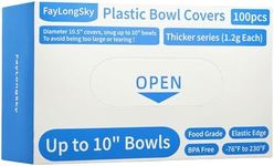FayLongSky 100pcs Plastic Bowl Covers for Bread Proofing, Fits bowls up to 10", Shower Caps for Sourdough Bread Baking Supplies, BPA Free, Food Grade