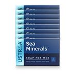 Ustraa Deo Soap For Men With Sea Minerals - 100 gm - Pack of 8 | Fresh Aquatic Fragrance | Deodorizing Soap With Sea Minerals | Rich & Intense Foam | For all skin types