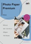 PPD 100 Sheets 6x4 Inkjet Super Premium Glossy Photo Paper 280gsm Professional Grade PPD-20-100