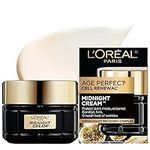 L'Oréal Paris Midnight Cream, Age Perfect Cell Renewal with Vitamin E + Antioxidant Recovery Complex, Protects Skin's Moisture Barrier, Reduces look of Wrinkles, Firm & Comfort Skin, Skincare, 50ml