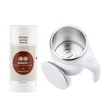 Beanofy Instant Coffee Powder With Automatic Magnetic Stirring Coffee Mug | Strong and Delicious Chocolate Flavored | Gourmet Edition | 100% Arabica,Freeze-dried (50g-25 Cups)