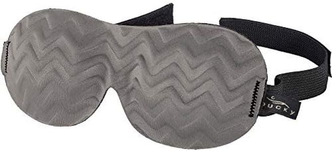 Bucky Ultralight Travel & Sleep Chevron Eye Mask, Gray, One Size, Gray Dots, 1 Count (Pack of 1), Ultralight Chevron Eye Mask