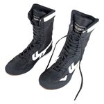 Generic Sports Shoes Men's Original Boxing Shoes High Top Training Wrestling Shoes Long Boots Boxing Shoes Competition Training Compatible with Motorcycle Shoes Men Chopper, black, 9.5 UK, QV9OVCtlA