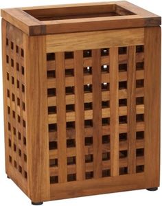 AquaTeak Grate Teak Waste Basket
