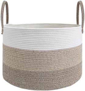 JMvicyroam 115L Extra Large Machine Washable Cotton Rope Blanket Basket